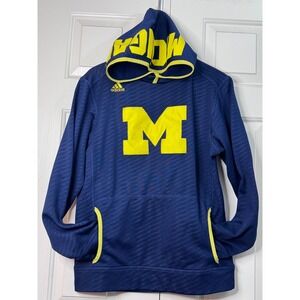 Adidas Michigan Wolverines Hoodie NCAA Pullover Sweatshirt Mens Size S
